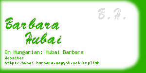 barbara hubai business card